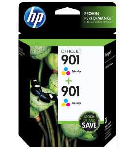 HP 901 Couleur Pack de 2 cartouches d'encre d'origine