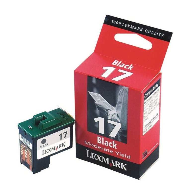 Lexmark 17 Noir Cartouche d'encre d'origine Lexmark 17 Noir Cartouche d'encre d'origine