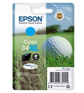 Epson 34XL Cyan Balle de golf Cartouche d'encre d'origine