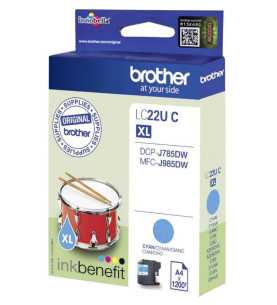 Brother LC22U C XL Cyan Cartouche d'encre d'origine