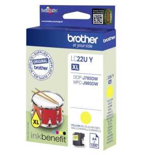 Brother LC22U Y XL Jaune Cartouche d'encre d'origine