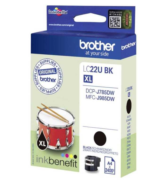 Brother LC22UBK XL Noir Cartouche d'encre d'origine Brother LC22UBK XL Noir Cartouche d'encre d'origine