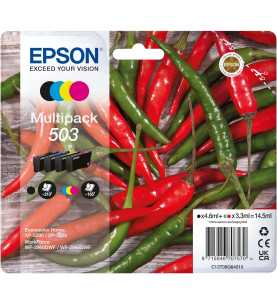 Epson 503 Noir couleur Piments Multipack de 4 Cartouches d'encre d'origine