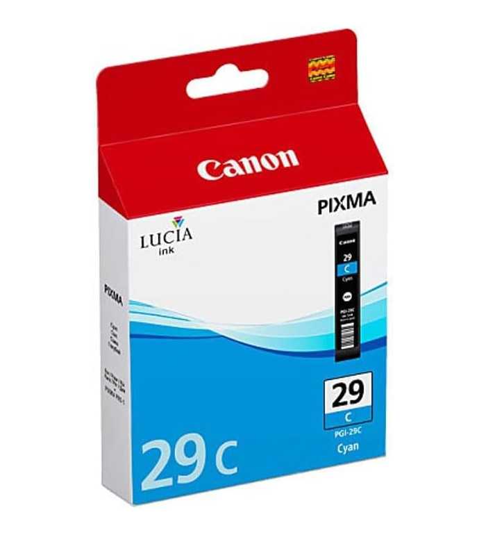 Canon PGI-29C Cyan Cartouche d'encre d'origine Canon PGI-29C Cyan Cartouche d'encre d'origine