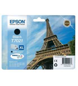 Epson T7021 XL Noir Tour Eiffel Cartouche d'encre d'origine