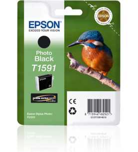 Epson T1591 Photo Noir Martin Pêcheur d'origine – Cartouche Epson C13T15914010