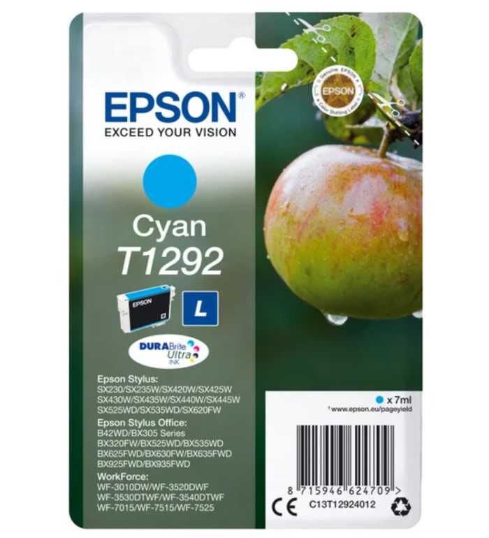 Epson T1292 Cyan Pomme Cartouche d'encre d'origine