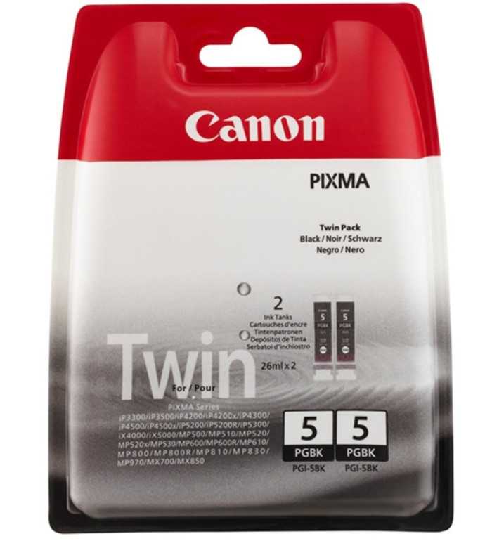 Canon PGI-5BK Noir Pack de 2 Cartouches d'encre d'origine