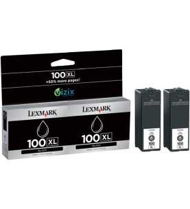 Lexmark 100XL Noir Pack de 2 Cartouches d'encre d'origine