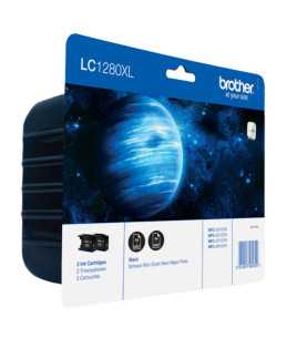 Brother LC1280XL-BK Noir Pack de 2 cartouches d'encre d'origine