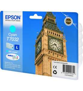 Epson T7032 Cyan Big Ben Cartouche d'encre d'origine
