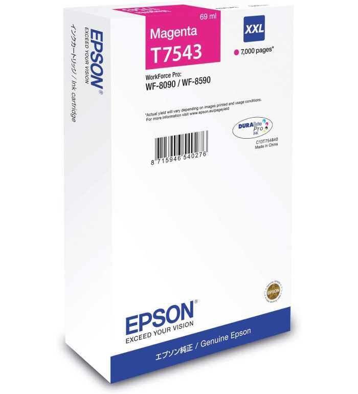 Epson T7543 XXL Magenta Cartouche d'encre d'origine