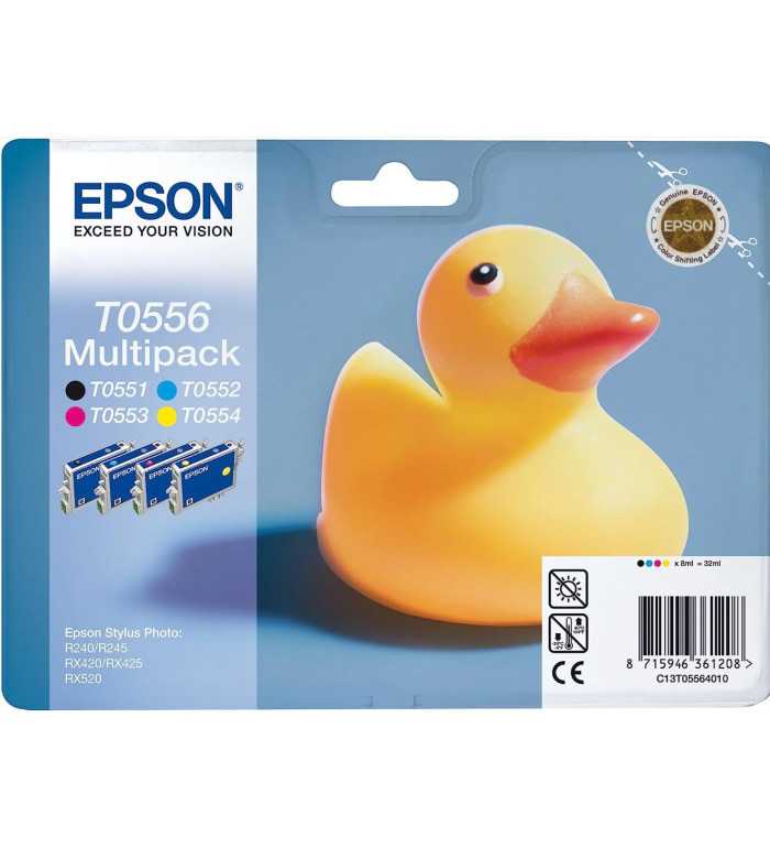 Epson T0556 Noir couleur Canard Multipack de 4 Cartouches d'encre d'origine