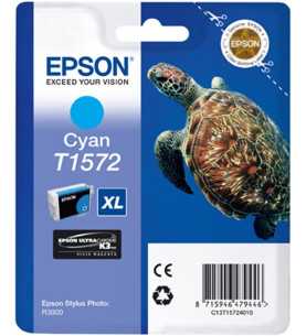 Epson T1572 Cyan Tortue Cartouche d'encre d'origine