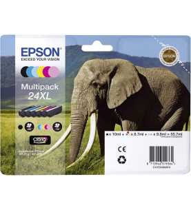 Epson 24XL Noir Couleur Éléphant d'origine – Cartouches Epson C13T24384010