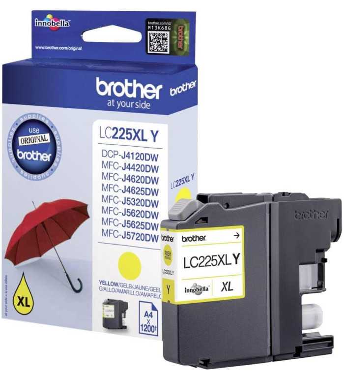 Brother LC225XL Y Jaune Cartouche d'encre d'origine