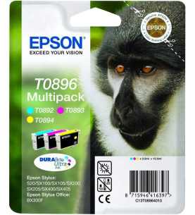 Epson T0896 Couleur Singe Multipack de 3 Cartouches d'encre d'origine