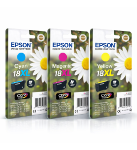 Epson 18XL Couleur Pâquerette Pack de 3 Cartouches d'encre d'origine
