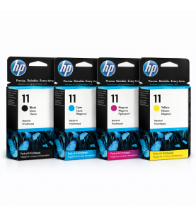 HP 11 Noir couleur Pack de 4 Têtes d'impression d'origine
