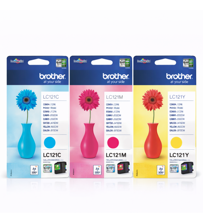 Brother LC121 Couleur Pack de 3 Cartouches d'encre d'origine