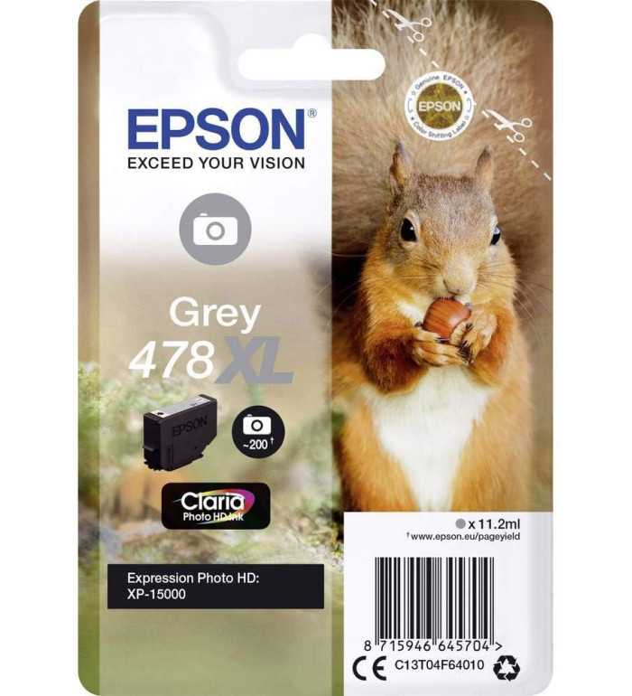 Epson 478XL Gris Ecureuil Cartouche d'encre d'origine