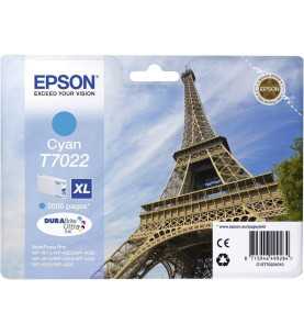 Epson T7022 XL Cyan Tour Eiffel Cartouche d'encre d'origine