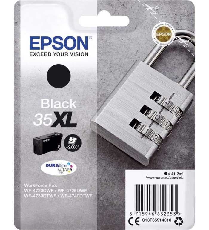 Epson 35XL Noir Cadenas Cartouche d'encre d'origine