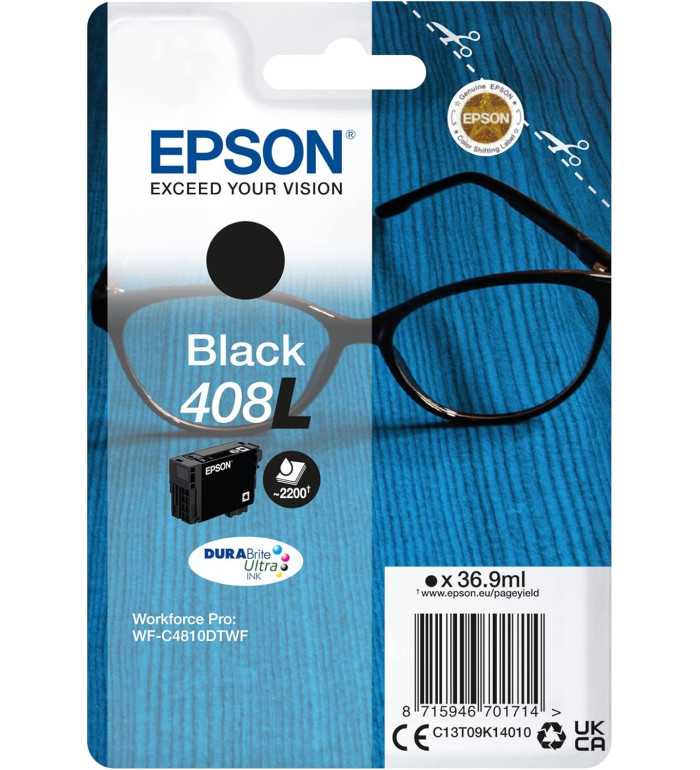 Epson 408L Noir Lunettes Cartouche d'encre d'origine