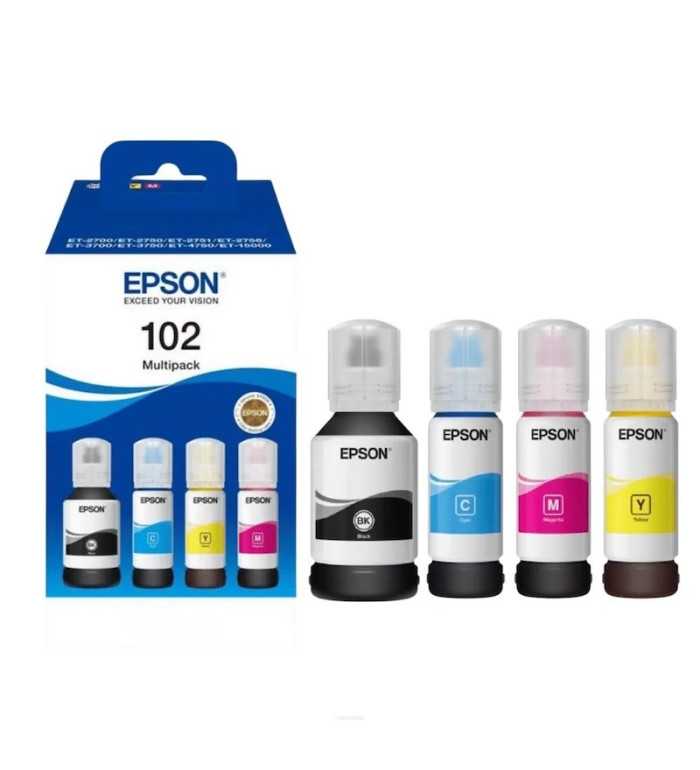Epson 102 Noir & Couleur Pack de 4 d'origine à prix réduit