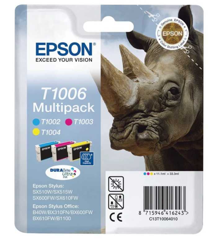 Epson T1006 Couleur Rhinocéros d'origine – Cartouches Epson C13T10064010