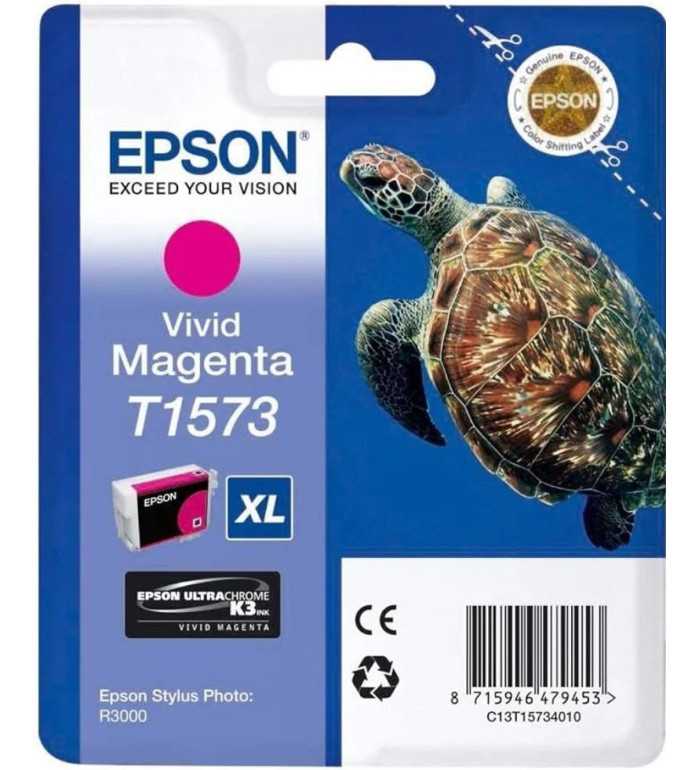 Epson T1573 Magenta Tortue d'origine – Cartouche Epson C13T15734010