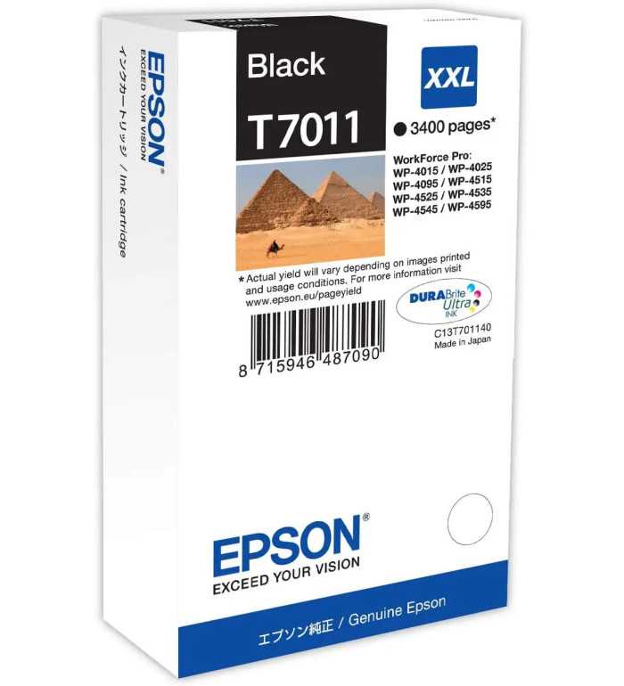 Epson T7011 XXL Noir Pyramide Cartouche d'encre d'origine