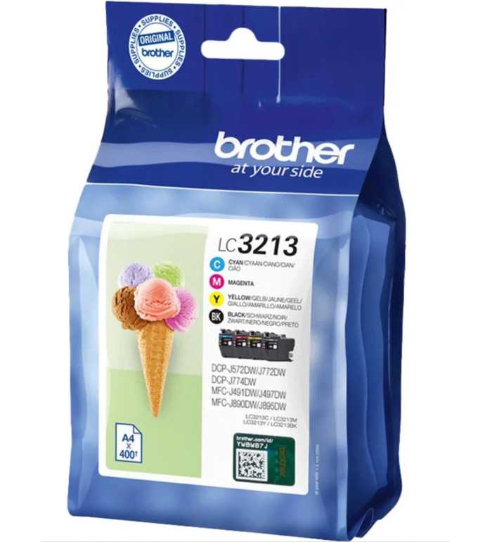 Brother LC3213 Noir couleur Pack de 4 Cartouches d'encre d'origine