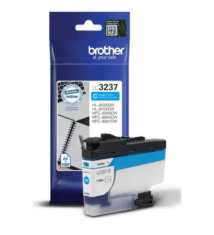 Brother LC3237C Cyan Cartouche d'encre d'origine Brother LC3237C Cyan Cartouche d'encre d'origine