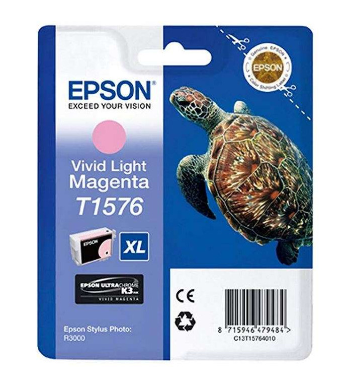 Epson T1576 Vivid Magenta Clair Cartouche d'encre d'origine Epson T1576 Vivid Magenta Clair Cartouche d'encre d'origine