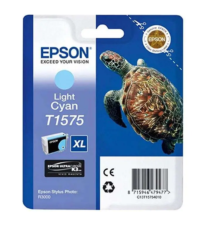 Epson T1575 Cyan Clair Cartouche d'encre d'origine Epson T1575 Cyan Clair Cartouche d'encre d'origine