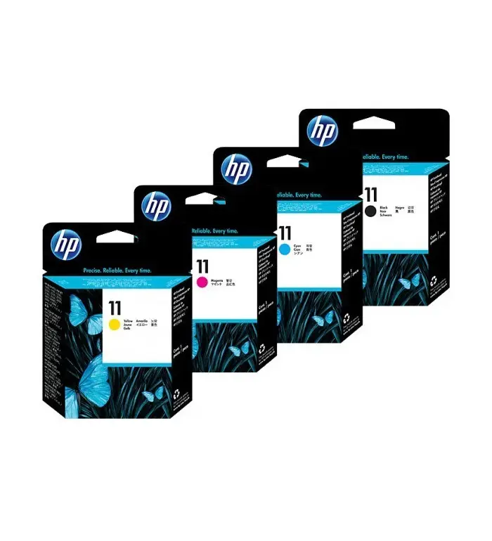 HP 11 Têtes d'impression - Pack de 4 ( jaune, noir, cyan, magenta )