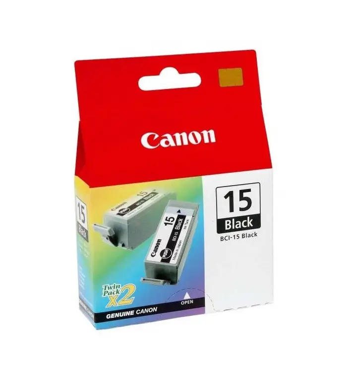 CANON BCI-15 noir Pack de 2 Cartouches d'origine