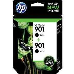 HP 901 noir Pack de 2 cartouches d'encre d'origine