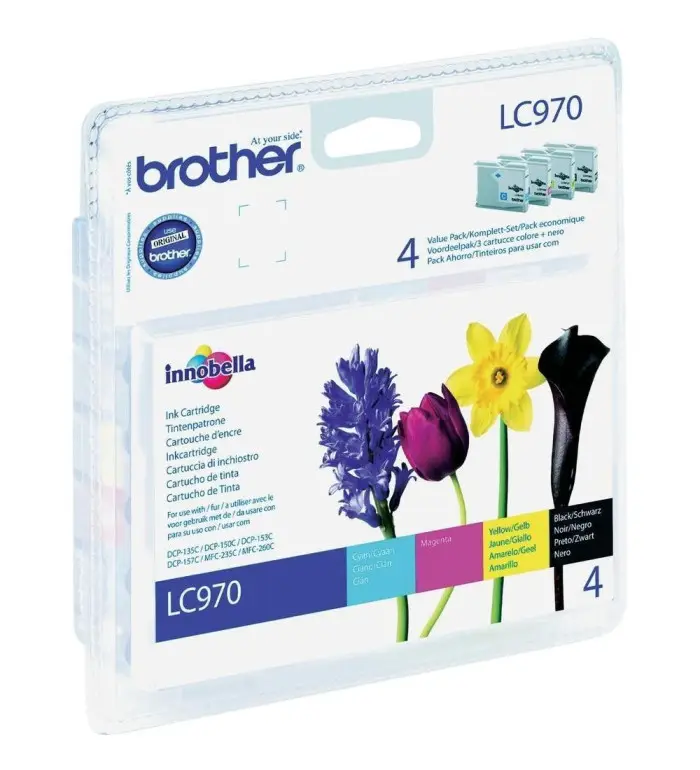 Brother LC970 noir, jaune, cyan, magenta Cartouches d'encre d'origine