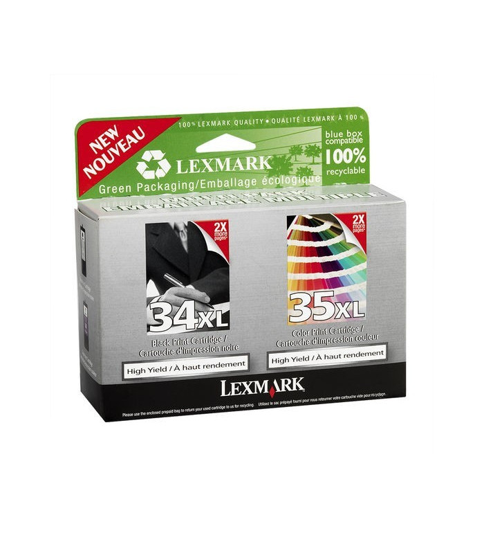 Lexmark Twin-Pack 34XL & 35XL noir, Couleur Lexmark Twin-Pack 34XL & 35XL noir, Couleur