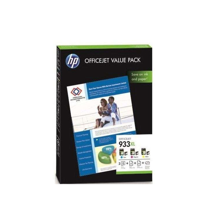 HP 933XL jaune, cyan, magenta Value Pack Cartouches imprimante/kit papier d'origine HP 933XL jaune, cyan, magenta Value Pack Cartouches imprimante/kit papier d'origine